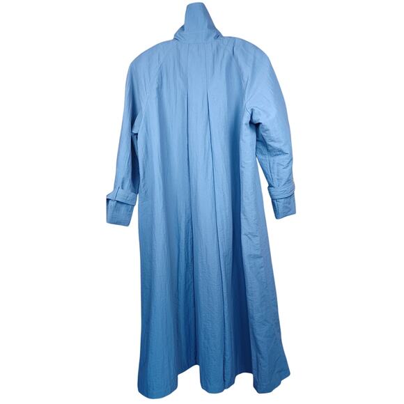 VTG London Fog Teal Blue Trench Coat Women's Size 10 Regular, Longline Raincoat - Picture 4 of 8